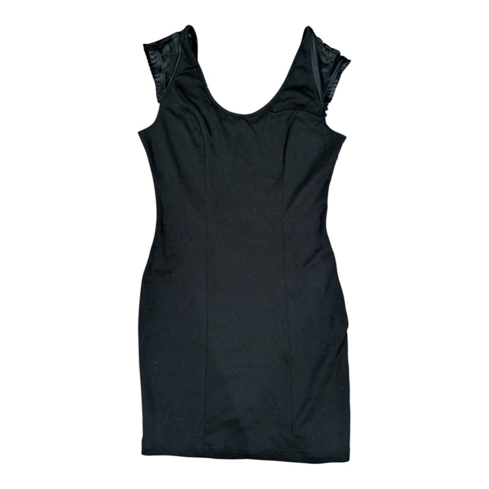 Kardashian Kollection Black Fitted Scoop Neck Dress